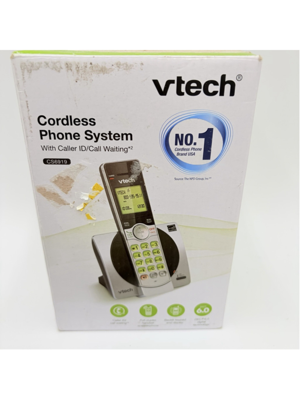 VTech CS6919 Cordless Phone System Caller ID Call Waiting DECT 6.0 Speakerphone